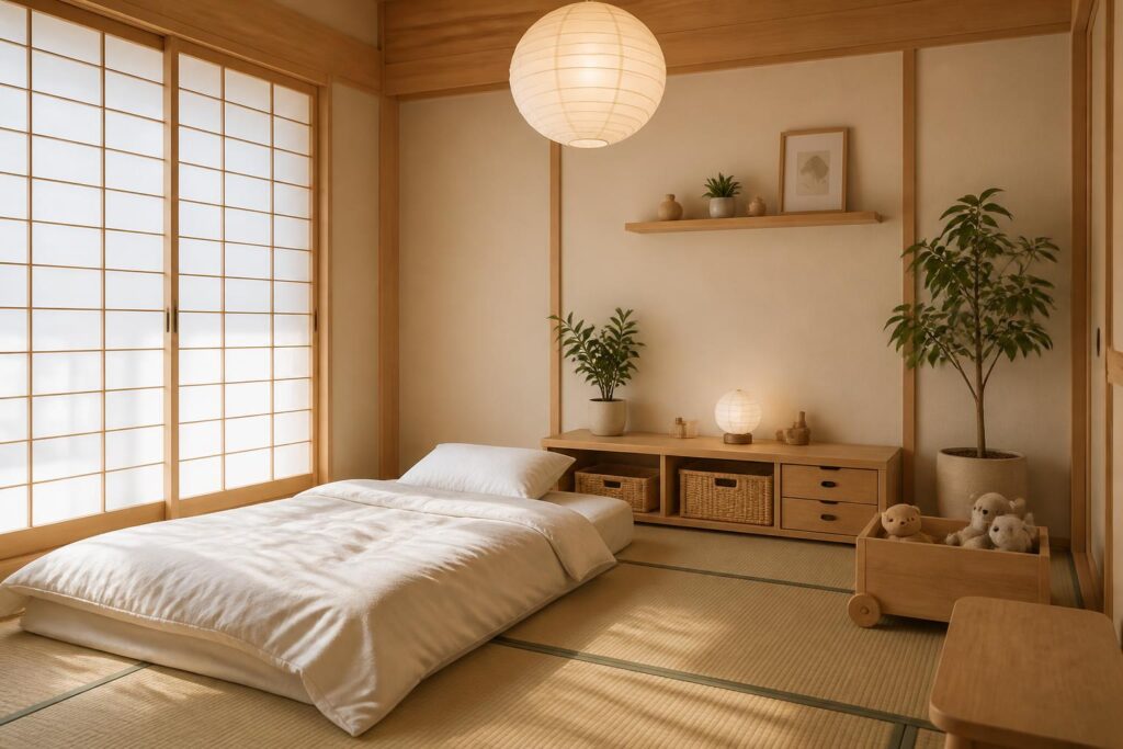 découvrez comment aménager une chambre d'enfant à la japonaise, alliant sécurité et ambiance apaisante pour un espace à la fois fonctionnel et serein.