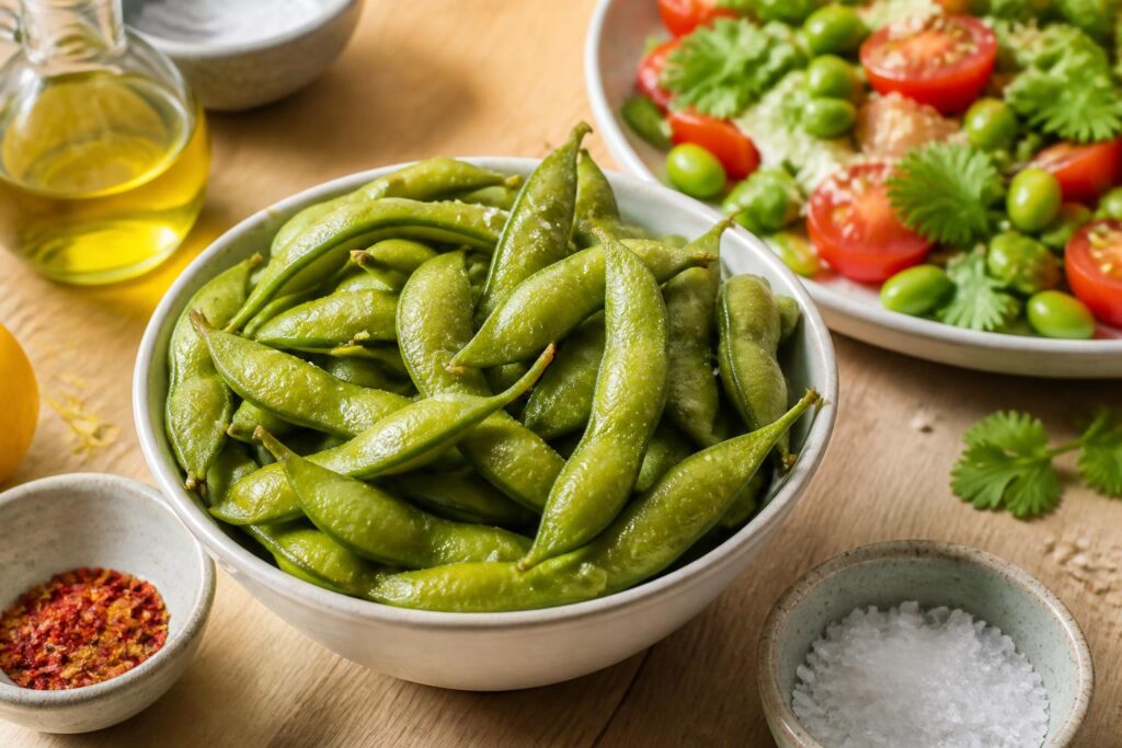 découvrez comment préparer l'edamame, explorez des recettes savoureuses et apprenez les bienfaits nutritionnels de ce légume riche en protéines et en fibres.
