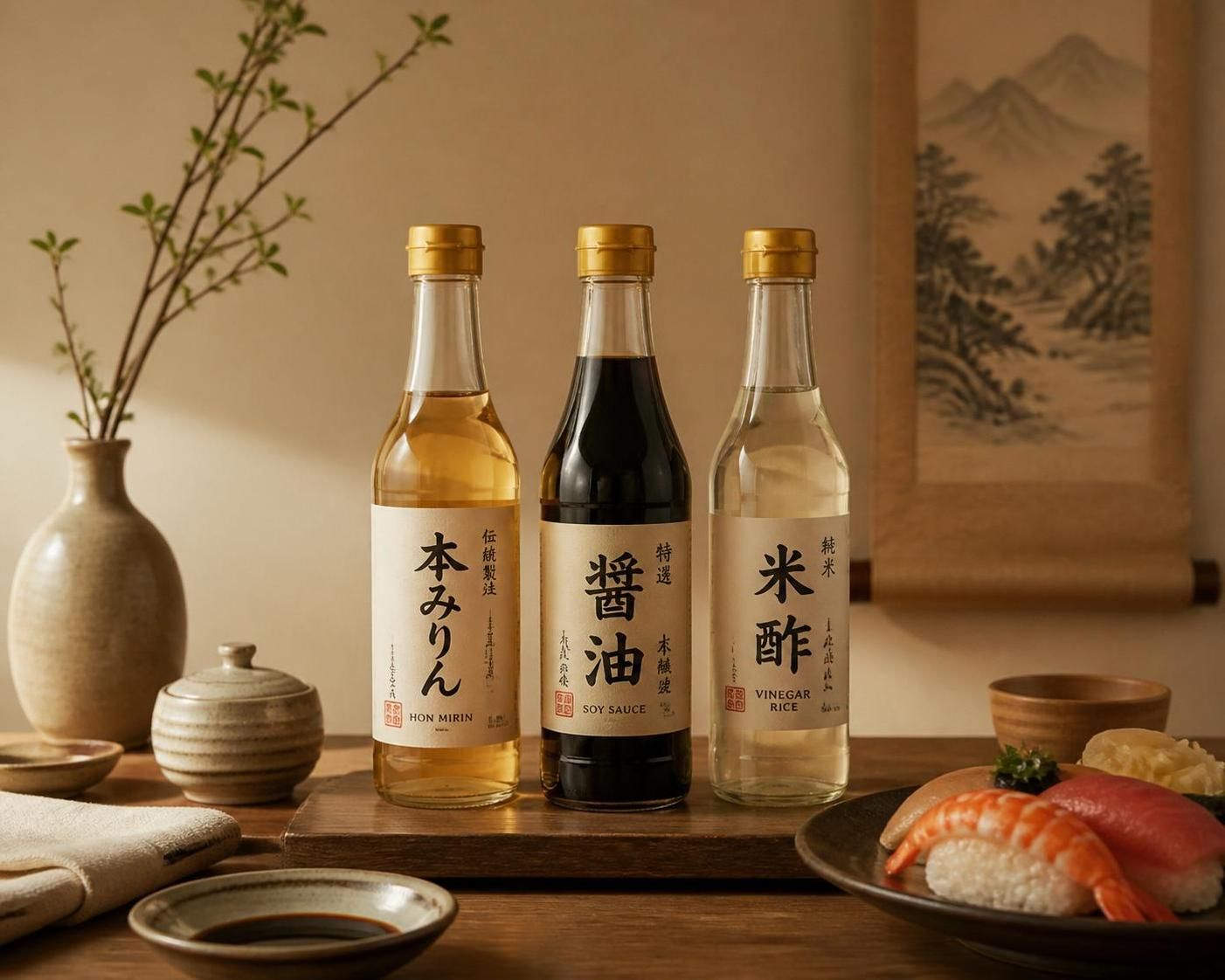 découvrez les incontournables du placard japonais : mirin, sauce soja et vinaigre de riz, pour sublimer vos recettes authentiques et savoureuses.