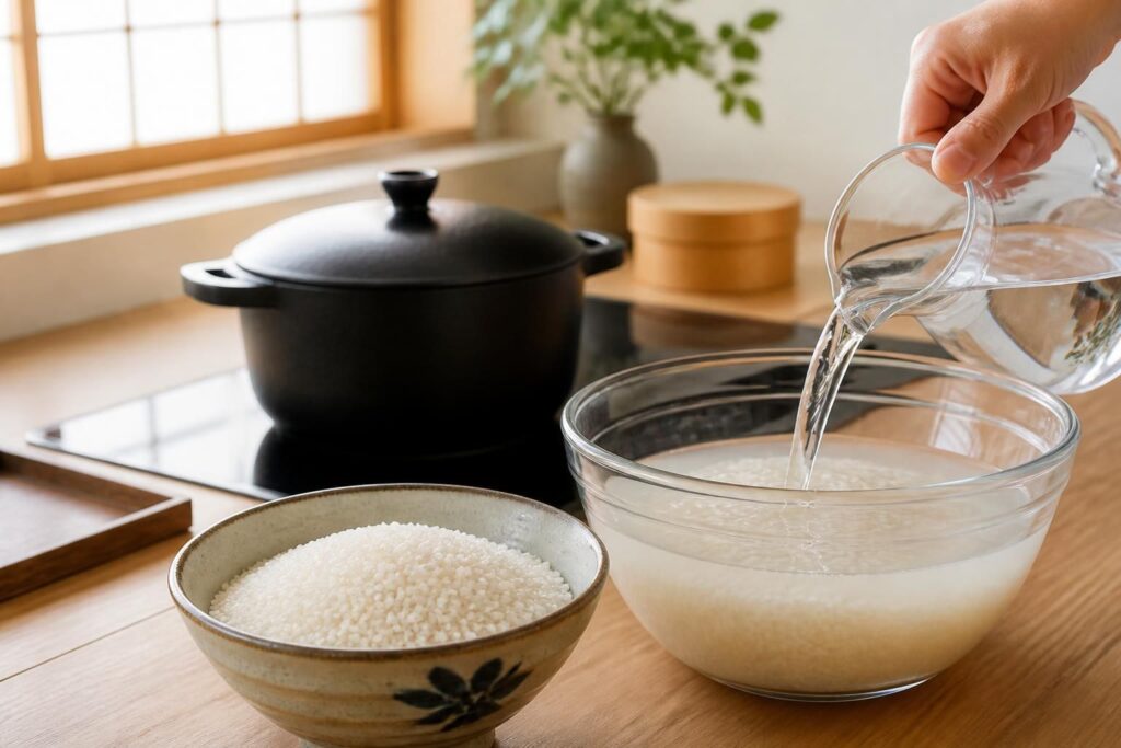 apprenez à choisir, laver et cuire le riz japonais parfaitement pour obtenir une texture authentique et savoureuse, comme au japon.